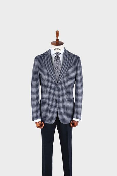Kadir Büyükkaya Swallow Collar Men's Jacket-Kax5529S