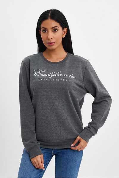 Superlife Γυναικείο μπλουζάκι California Printed - Άνετη εφαρμογή, 3 νήματα, Crew Neck spr24swk28