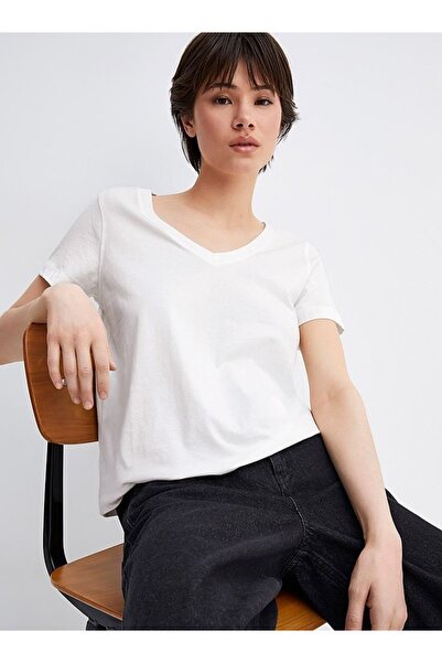 Superlife Γυναικείο μπλουζάκι με λαιμόκοψη σε σχήμα V SPR24TSK45-2