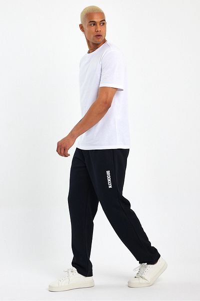 Superlife Ανδρικό λεπτό παντελόνι φούτερ Broklyn Printed - Regular Fit Spr 205