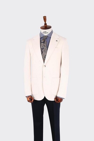 Kadir Büyükkaya Swallow Collar Men's Jacket-Kax5528S