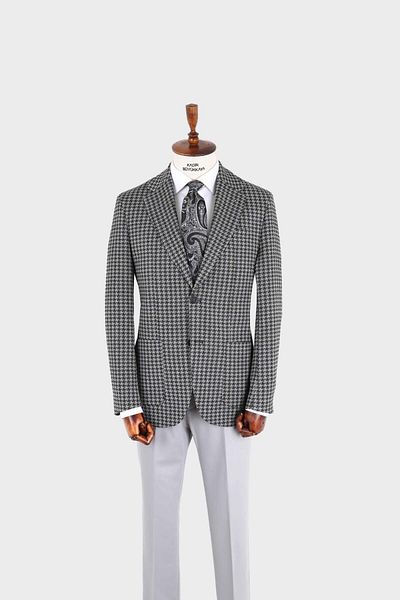 Kadir Büyükkaya Swallow Collar Men's Jacket-Kax5529S