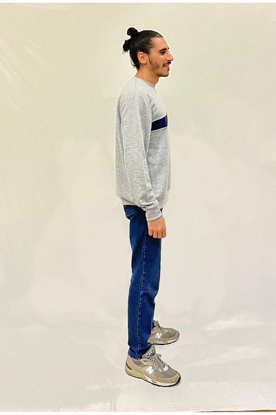 Superlife Мъжки суитшърт с 3 нишки, дебела яка и ежедневен крой, SPR24SW35