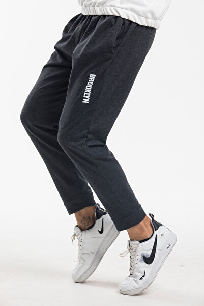 Superlife Ανδρικό παντελόνι με κανονική εφαρμογή Broklyn Printed Thin Sweat Spr 203