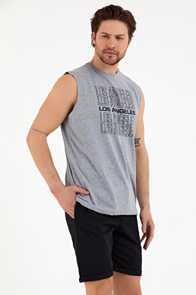 Superlife Ανδρικό μπλουζάκι με στάμπα Superlife με κανονική εφαρμογή New York Spr22ts123