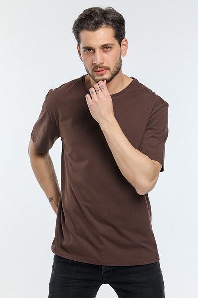 Superlife Ανδρικό T-Shirt με λαιμόκοψη υπερμεγέθης Spr21y30