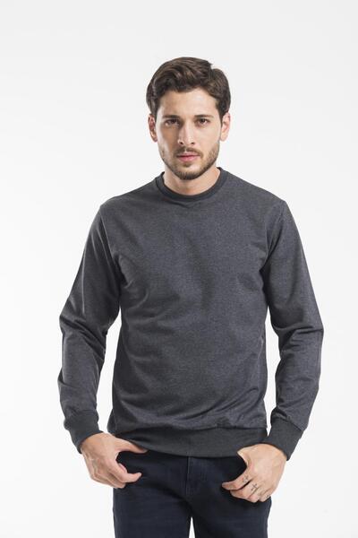 Superlife Ανδρικό φούτερ Superlife με λαιμόκοψη κανονική εφαρμογή, λεπτό φούτερ Spr 20k30