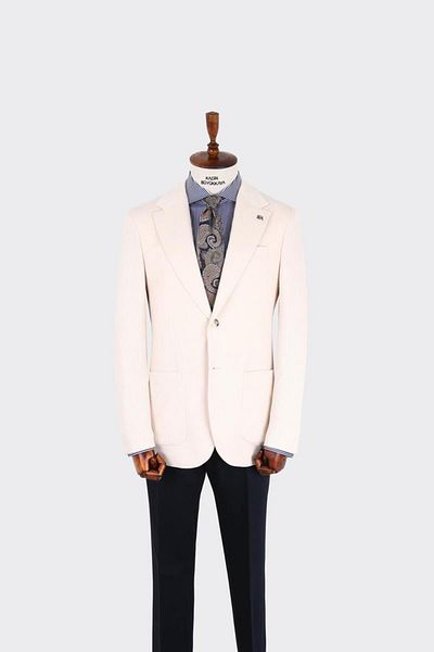 Kadir Büyükkaya Swallow Collar Men's Jacket-Kax5528S