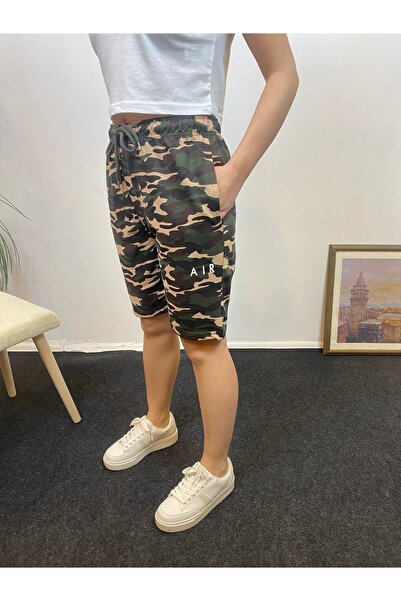 Superlife Γυναικείο σορτς με ελαστική μέση με τύπωμα με τσέπες spr24srk52