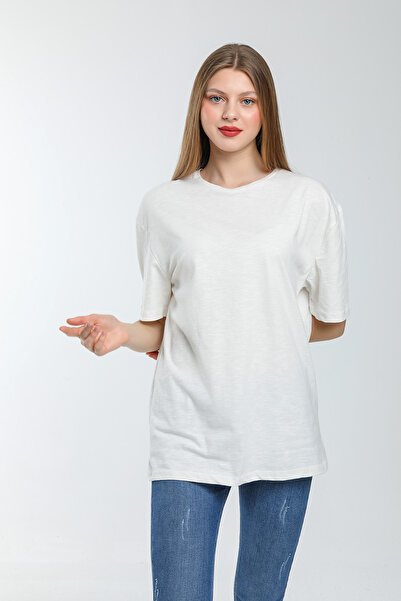 Superlife Süperlife Women's Crew Neck Oversize Fit T-Shirt Spr21Yk30