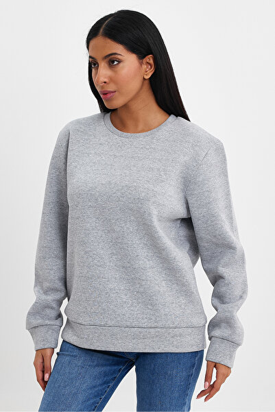 Superlife Γυναικείο φούτερ με λαιμόκοψη ποδηλατικού τύπου, άνετο και χοντρό, με 3 σκέλη εσωτερικά με φλις SPR24SWK36