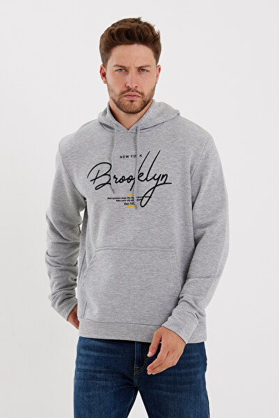 Superlife Ανδρικό φούτερ με κουκούλα Superlife Oversize Fit Brooklyn Print Spr23sw361