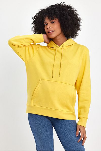 Superlife Women's Hooded Comfortable In-mold Fleece 3 thread SweatShirt spr24swk55