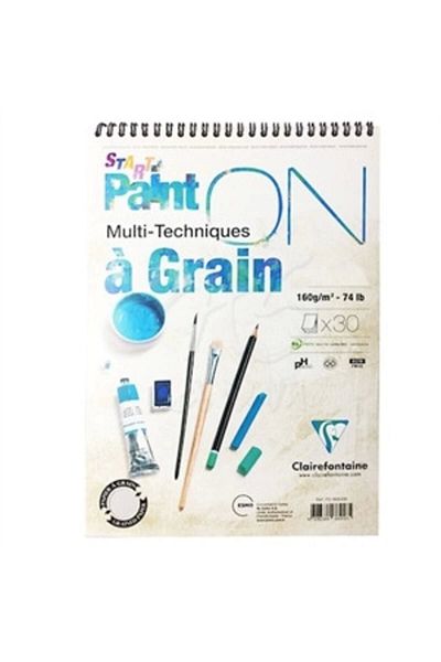 Clairefontaine Paint On A Grain Start A4 Drawing Block 160 Gram 30 Sheets Drawing Pad Single