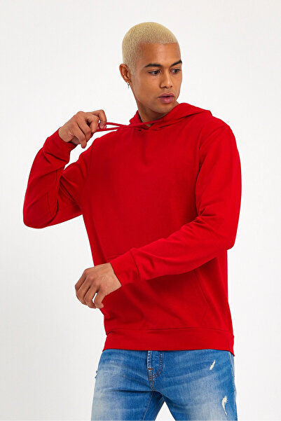 Superlife Superlife Men's Hooded Regular Fit Thin Sweatshirt Spr 20K55