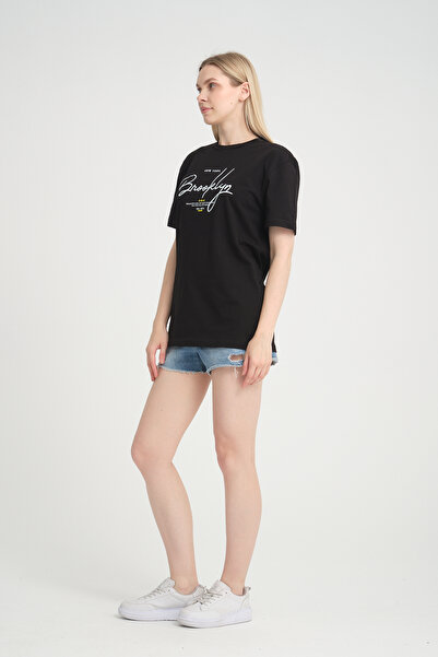 Superlife Γυναικείο μπλουζάκι με λαιμόκοψη Oversize SPR24TSk110