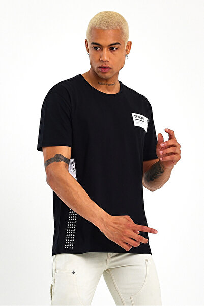 Superlife Ανδρικό μπλουζάκι με λαιμόκοψη με κανονική εφαρμογή Tokyo printed T-shirt Spr23ts303