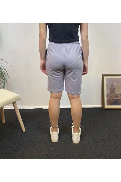 Superlife Γυναικείο άνετο σορτς με ελαστική μέση με στάμπα με τσέπες SPR24SRK208