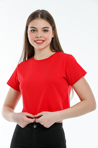 Superlife Women's Crop Knitted T-Shirt Spr21y13