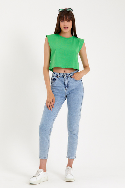 Superlife Γυναικείο T-Shirt Regular Fit Crop Spr22tsk128