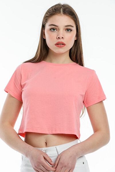 Superlife Γυναικείο Πλεκτό T-Shirt Crop Spr21y13