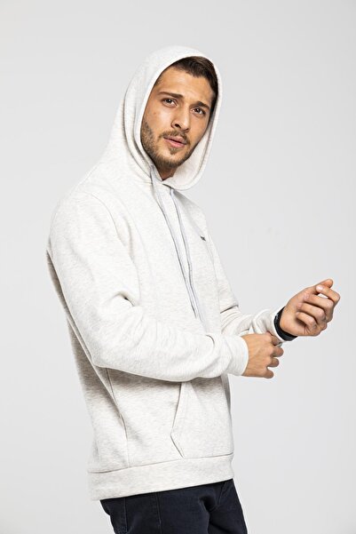 Superlife Ανδρικό φούτερ με κουκούλα Superlife με μακρυμάνικο εμπριμέ στενή εφαρμογή, λεπτή εφαρμογή Spr 2019k61