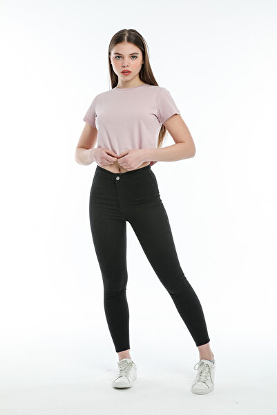 Superlife Γυναικείο Πλεκτό T-Shirt Crop Spr21y13