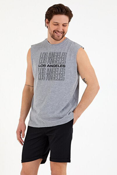 Superlife Ανδρικό μπλουζάκι με στάμπα Superlife με κανονική εφαρμογή New York Spr22ts123