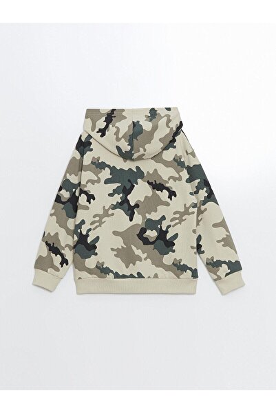 LC Waikiki LCW Kids Baskılı Kapüşonlu Erkek Çocuk Sweatshirt