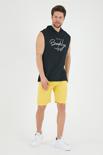 Superlife Ανδρικό μπλουζάκι με κουκούλα Superlife με κανονική εφαρμογή Spr22ts118