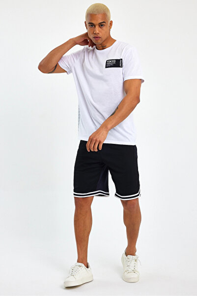 Superlife Ανδρικό μπλουζάκι με λαιμόκοψη Superlife με στάμπα Tokyo SPR23ts303