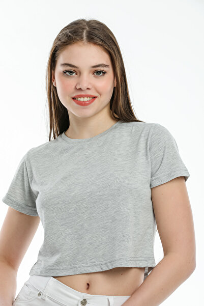 Superlife Γυναικείο Πλεκτό T-Shirt Crop Spr21y13