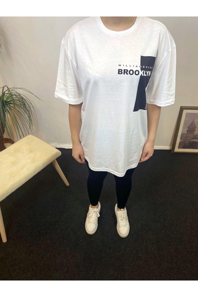 Superlife Γυναικείο μπλουζάκι με λαιμόκοψη W.Brooklyn με στάμπα SPR21YK21