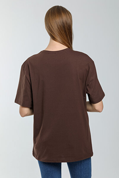 Superlife Γυναικείο μπλουζάκι με λαιμόκοψη Superlife Standard & Regular Fit Brookyln με στάμπα SPR21YK27