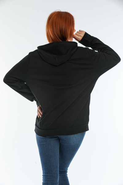 Superlife Superlife Γυναικεία κουκούλα Oversize Fit Air Printed Λεπτή φούτερ Spr22swk162