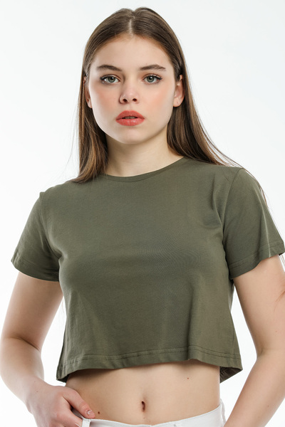 Superlife Γυναικείο Πλεκτό T-Shirt Crop Spr21y13