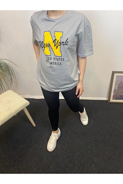 Superlife Γυναικείο μπλουζάκι με λαιμόκοψη Oversize Fit N με στάμπα SPR24TSK113