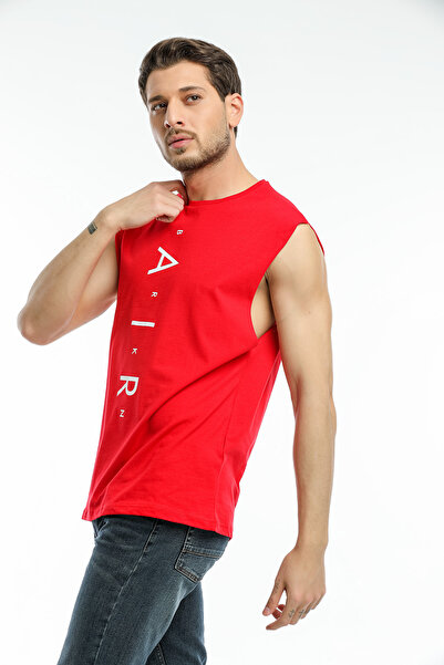 Superlife Süperlife Men's Crew Neck Oversize Fit Air Printed T-Shirt Spr21Y05