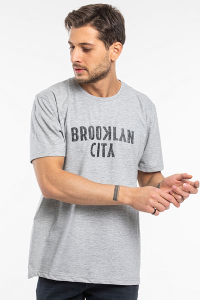 Superlife Ανδρικό T-shirt με λαιμόκοψη Brooklyn City με στάμπα Spr 253
