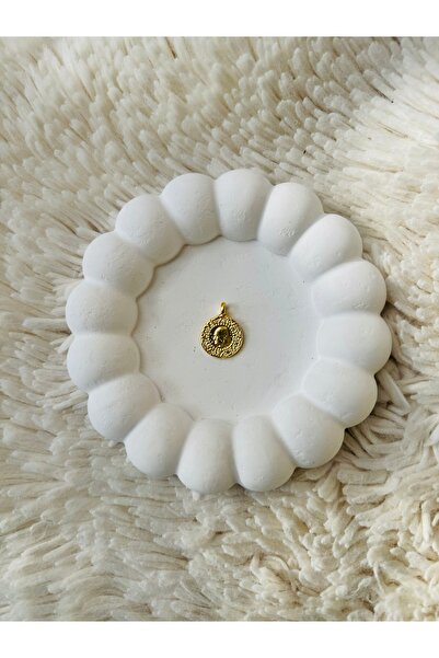 Takıkraliyeti Altın kaplama 2021 tarihli imitasyon çeyrek kolye ucu