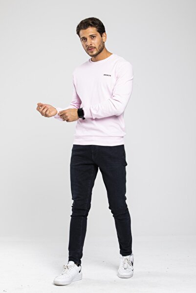 Superlife Ανοιχτό ροζ φούτερ με λαιμόκοψη