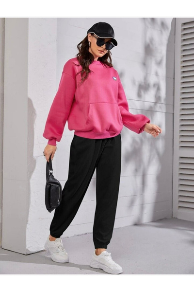 Superlife Unisex ελαστικό στη μέση και τα πόδια λεπτό παντελόνι φούτερ SPR24UEA82