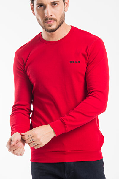 Superlife Süperlife Crew Neck Long Sleeve Tight Fit Thin Men's Sweatshirt Spr2019K18