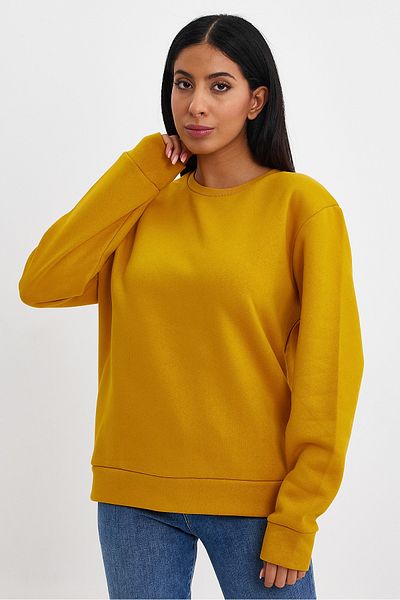 Superlife Superlife Women's Crew Neck - Comfortable Fit 3 Thread & Fleece Sweatshirt