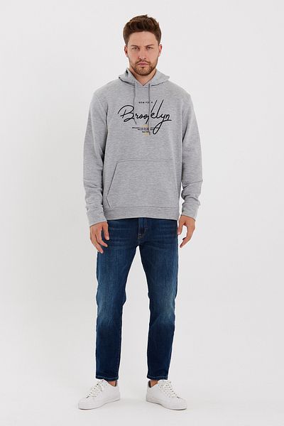 Superlife Ανδρικό φούτερ με κουκούλα Superlife Oversize Fit Brooklyn Print Spr23sw361