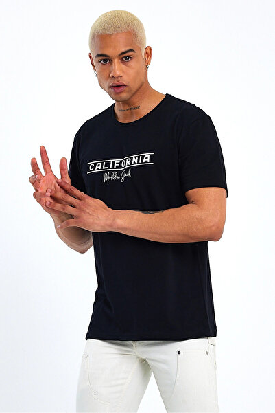 Superlife Ανδρικό μπλουζάκι με λαιμόκοψη Superlife με κανονική εφαρμογή California SPR23ts304