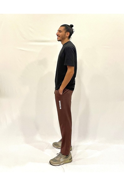 Superlife Ανδρικό παντελόνι με κανονική/κανονική εφαρμογή από καουτσούκ με στάμπα Brooklyn City 24EA205