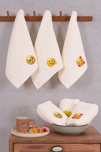 Comfort Home 30X50 cm 3-Piece Soft Hand Towel - Kitchen Towel Set, High Absorption, Stylish Modern Design