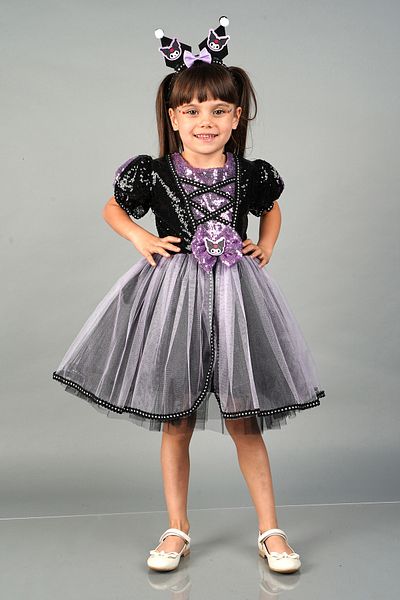 Mixie Kuromi Crowned Birthday Party Evening Dress