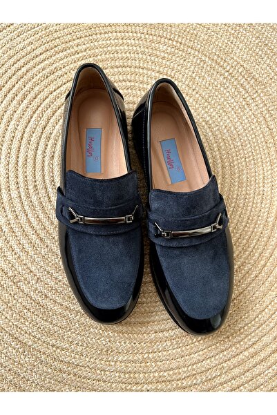 Diseno Huella Noche - Lacivert Loafer Ayakkabı